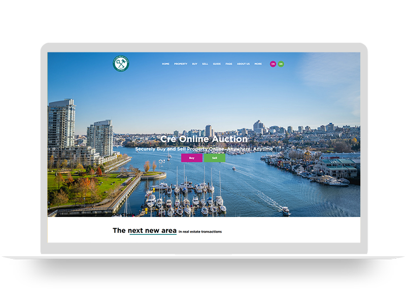 加拿大房地產(chǎn)拍賣平臺定制 中英雙語房地產(chǎn)企業(yè)官網(wǎng)設(shè)計